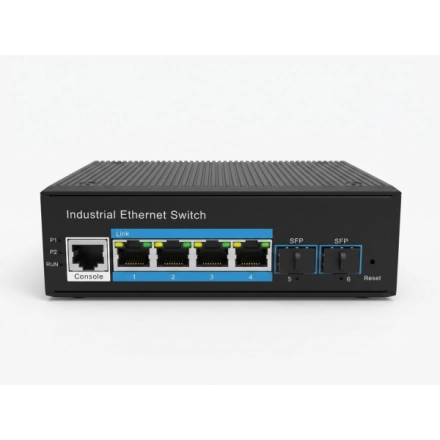 ExeLink ISG2506P upravljivi industrijski switch 4*10/100/1000 Base-T porta (POE/POE+) 2-1000 Base-X SFP porta