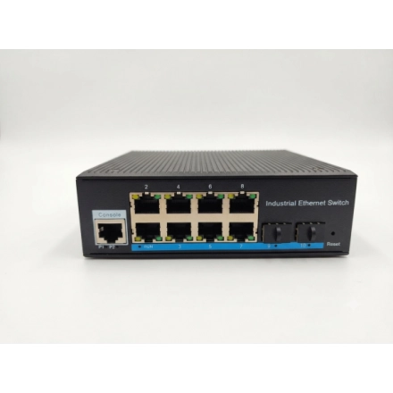 ExeLink ISG2510P upravljivi industrijski switch 8*10/100/1000 Base-T ports (POE/POE+) 2*1000 Base-X SFP porta
