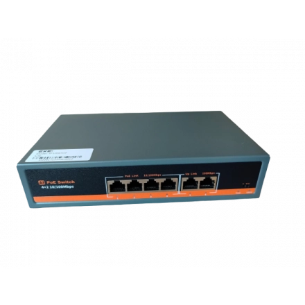 Exelink SF1206TUP switch 4x10/100 Base-TX porta (PoE),2x10/100 Base-TX porta