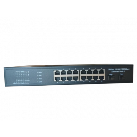 ExeLink SG1018D swich za Rack, 16x10/100/1000 Base-T, 2x1000 Base-X SFP porta