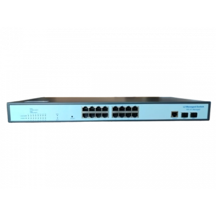 ExeLink SG2518 switch za Rack sa 16x10/100/1000 Base-T;2x1000 Base-X SFP porta L2 Managed