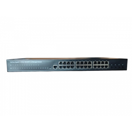 Exelink SGX3528-V2 switch za Rack sa 24x10/100/1000 Base-T, 4x1G/10GE Base-X SFP+ porta