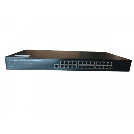 Exelink SGX3728-V2 upravljivi switch za Rack 24x10/100/1000 Base-T,4x1G/10 GE Base-X SFP+ porta L3