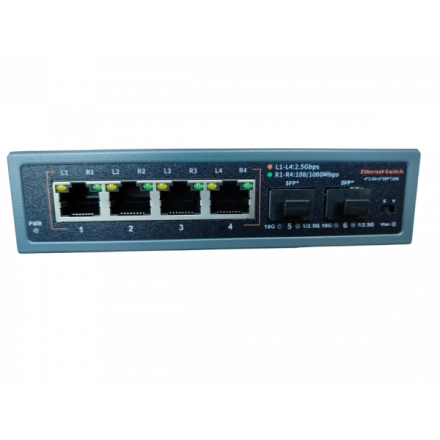 ExeLink  SMX1006 switch 4x1/2.5G Base-T;2x1G/10 GE Base-X SFP+ porta