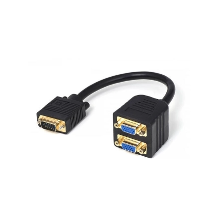 FAST ASIA Adapter VGA - VGA M/2F (spliter) crni 