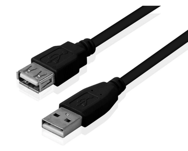FAST ASIA Kabl USB A - USB A M/F (produžni) 3m crni 