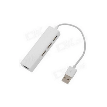 FAST ASIA USB 2.0 - HUB 3port + RJ45 (ž) beli 