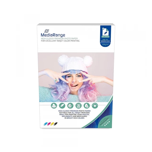 Foto papir A4 Mediarange high Glossy 220g