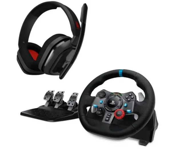 Volan Logitech G29 Driving Force Gaming Steering Wheel  + Logitech A10 Headset