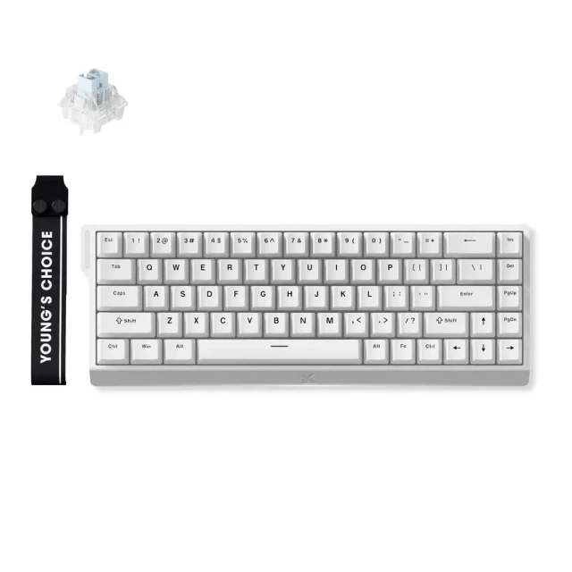 Gaming tastatura MCHOSE Ace 68 White No RGB/Ice Blue Magnetic switch