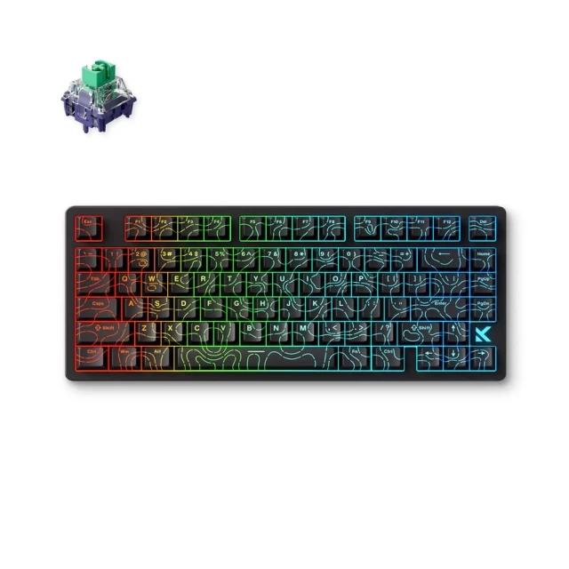 Gaming tastatura MCHOSE Jet 75 Black Topographic/KailH Magtetic God switch