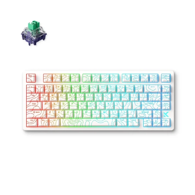 Gaming tastatura MCHOSE Jet 75 White Topographic/KailH Magtetic God switch