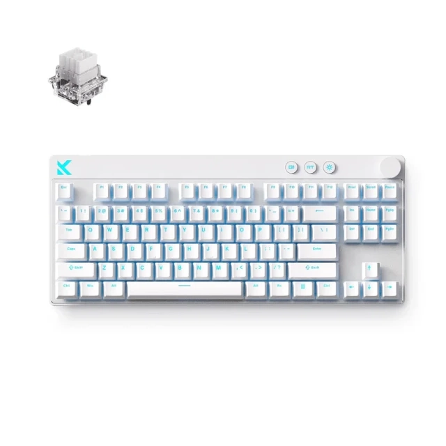 Gaming tastatura MCHOSE Mix 87 White/Mount Tai Magnetic switch GT