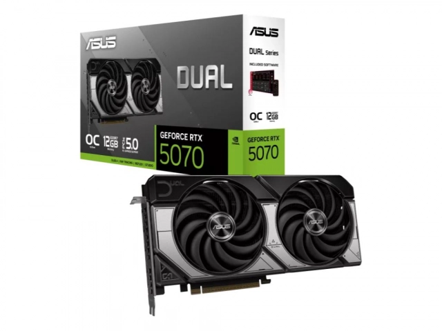 Graficka karta ASUS DUAL-RTX5070-O12G NVD/12GB/GDDR7/192bit/crna