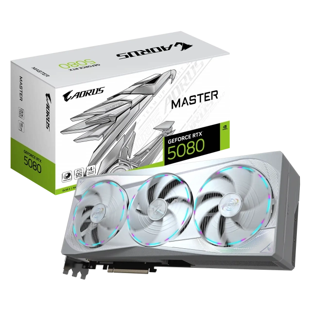 Graficka karta Gigabyte AORUS GeForce RTX 5080 MASTER ICE 16G GDDR7