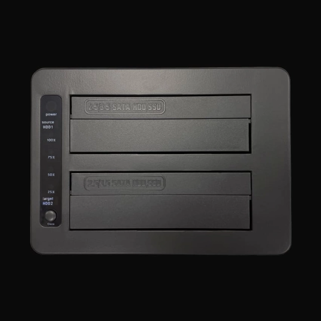 HDD DOCKING LC Power LC-DOCK-C-MULTI-HUB  USB 3.2 Gen2x1 docking station for 1x2.5" and 1x3.5" HDD/SSD cloning Black