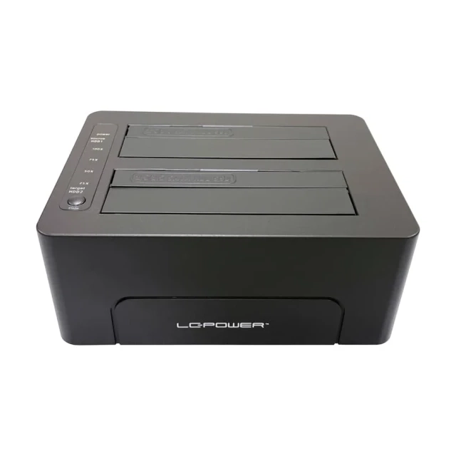 LC Power HDD Docking station USB 3.2 2xSSD/HDD  LC-DOCK-C-V2 Crni