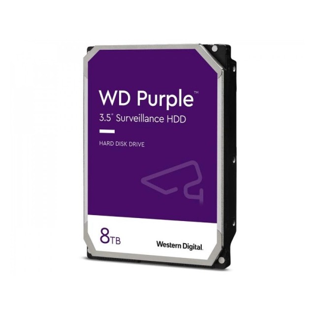 HDD Video Surveillance WD Purple 8TB CMR, 3.5'', 256MB, 5640 RPM, SATA, TBW: 180