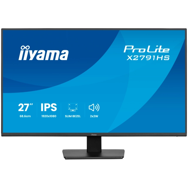 IIYAMA Monitor LED X2791HS-B1 27" IPS panel 1920x1080 120Hz 1ms MPRT 350cdm2 1500 1 Speakers HDMI DisplayPort