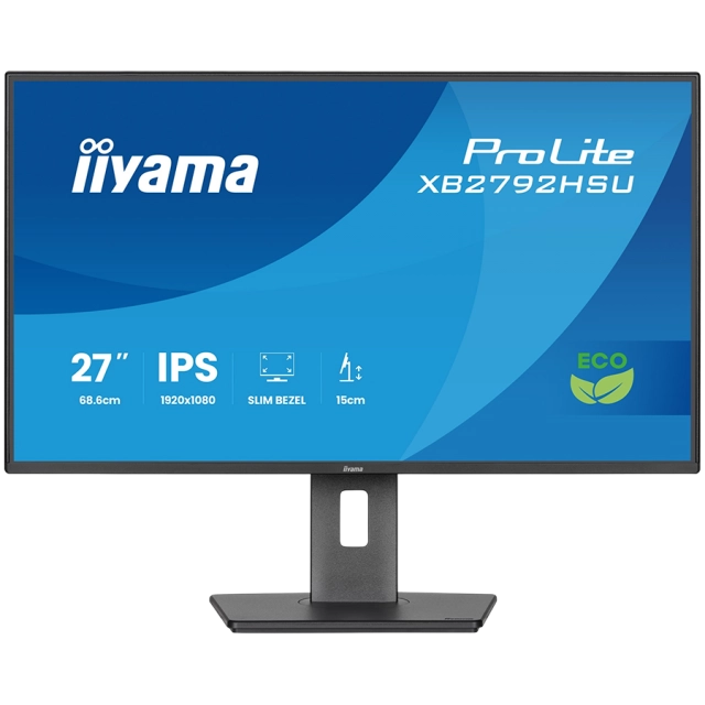 IIYAMA Monitor LED XB2792HSU-B1 27" IPS 1920x1080 4-side slim bezel 120Hz 300cd 1500:1 3ms HDMI DP USB HUB Full Ergo