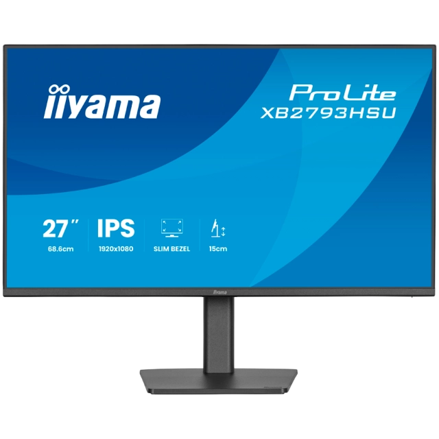 IIYAMA Monitor LED XB2793HSU-B1 27" IPS 1920x1080 120Hz, 16:9. 350cd, 1500:1, 1ms, HDMI, DP, USB HUB, Full Ergo, Pro