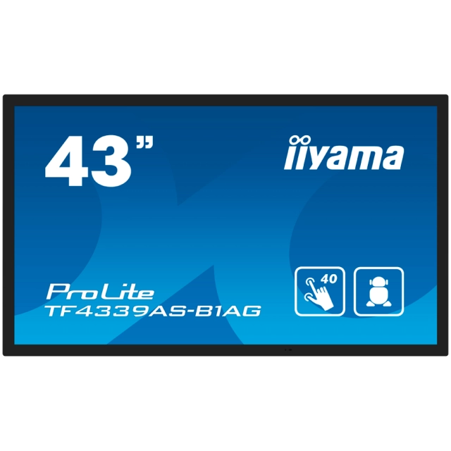 IIYAMA Prolite TF4339AS-B1AG Business Monitor - 108 cm (42.5"), 4K UHD (3840x2160), IPS LED, 60Hz, 8ms, 500 cd/m²