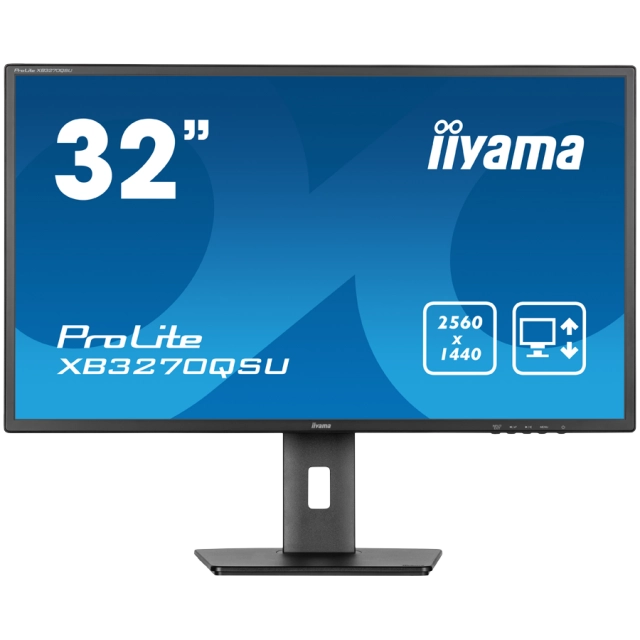 IIYAMA Prolite XB3270QSU-B1 Business Monitor - 80 cm (31.5''), WQHD (2560x1440), IPS LED, 100Hz, 3ms, 250 cd/m², matte / black