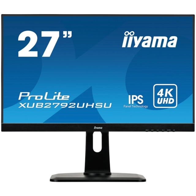 IIYAMA Prolite XUB2792UHSU-B6 Business Monitor - 68.5 cm (27''), 4K UHD (3840x2160), IPS LED, 60Hz, 4ms, 350 cd/m², matte / black