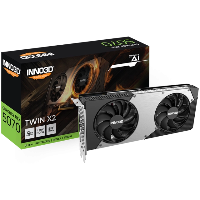 INNO3D GeForce RTX 5070 Twin X2 12GB GDDR7 192bit, 1x HDMI, 3x DP