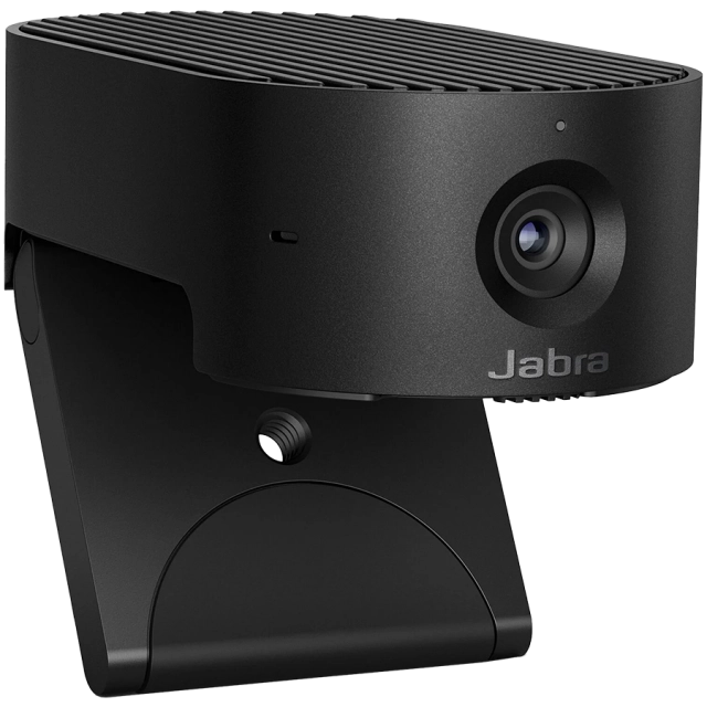 JABRA PanaCast 20, Premium AI-powered 4K Ultra HD video quality, AI-driven Intelligent Zoom, Intelligent Lighting Optimization, P-n-P, Powerful on-board AI processor, Integrated privacy cover, Clips to any monitor, with protective case, Plug&Play