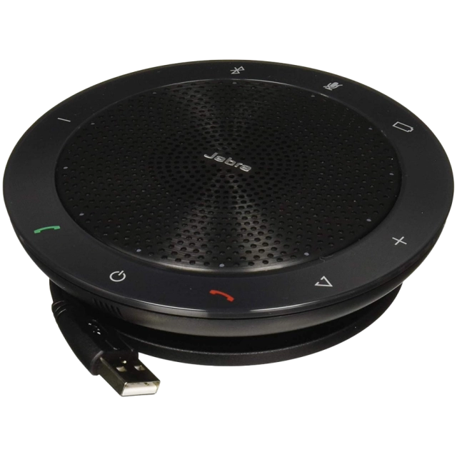 JABRA SPEAK 510 + MS Speakerphone for UC & BT plus Bundle LINK 370, USB Conference solution, 360-degree-microphone, Plug&Play, mute and volume button, Wideband, Bluetooth, Microsoft optimized. Version B: incl. Smart Button activated via JABRA Direct