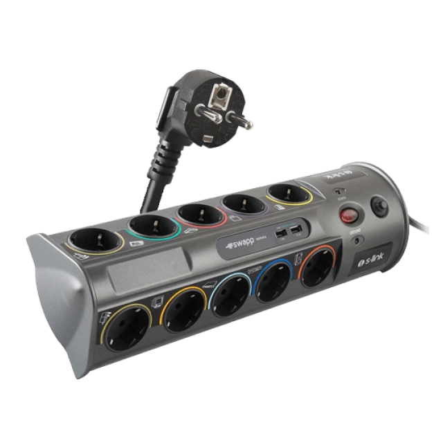 Kabl surge S-Link PRZ01 10xšuko/2xUSB/3m