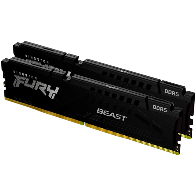 Kingston DRAM 32GB 5200MT/s DDR5 CL40 DIMM (Kit of 2) FURY Beast Black XMP