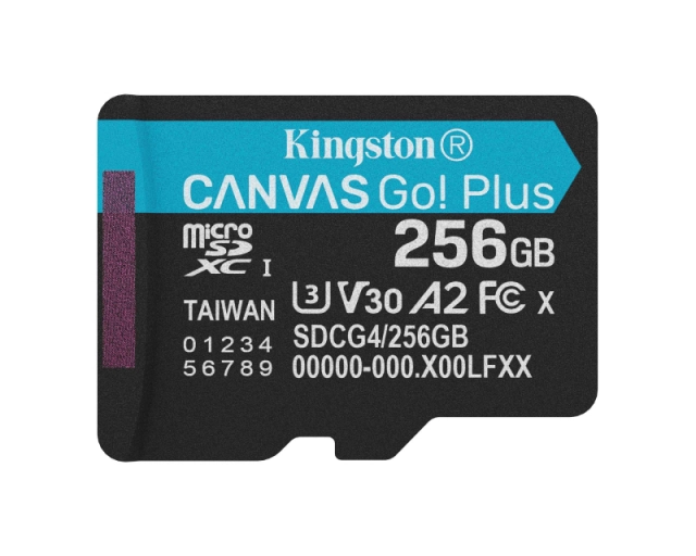 KINGSTON Memorijska kartica U3 V30 microSDXC 256GB Canvas Go Plus 200MB/s A2 SDCG4/256GBSP 