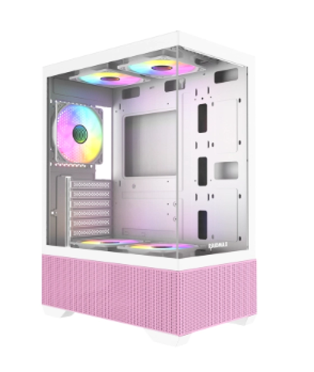 Kuciste Raidmax Infinita I802 Air/Glass/5x 120mm RGB/PINK/i802APKS