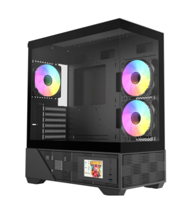 Kućište Raidmax Infinita i803 ARGB Black LCD Ekran, i803BF