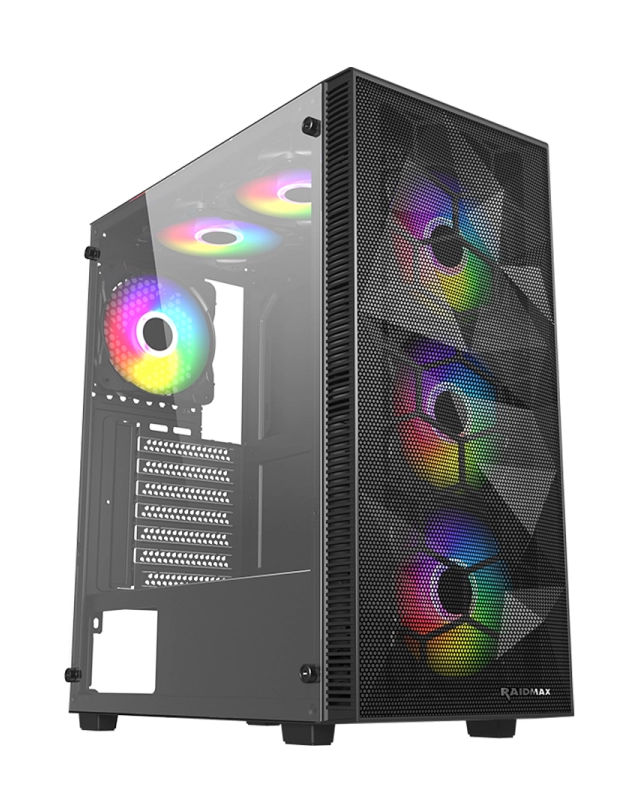 Kuciste Raidmax Talos ARGB window/black, 4x 120mm/650W