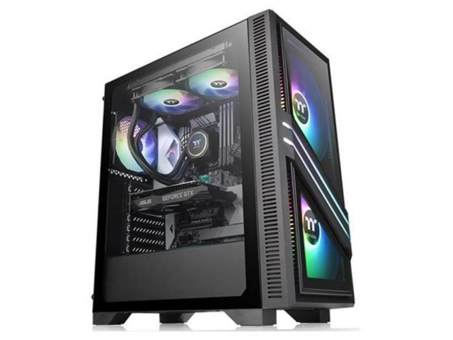 Kucište THERMALTAKE VERSA T35 TG Mid-Tower/kaljeno staklo/RGB/bez napajanja/crna