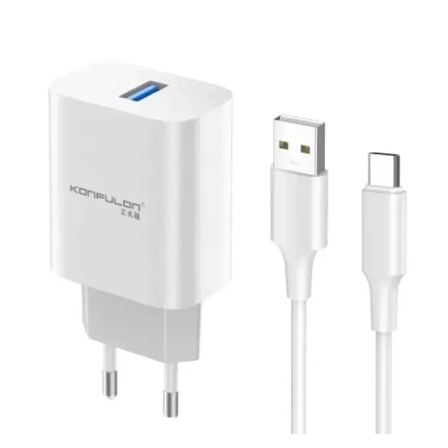 Kucni punjač Konfulon C87 brzi USB Type C 5V/3A