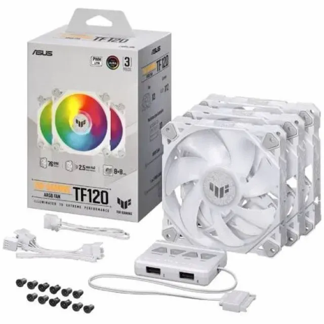ASUS TUF GAMING TF120 ARGB WHITE EDITION 3IN1 ventilator
