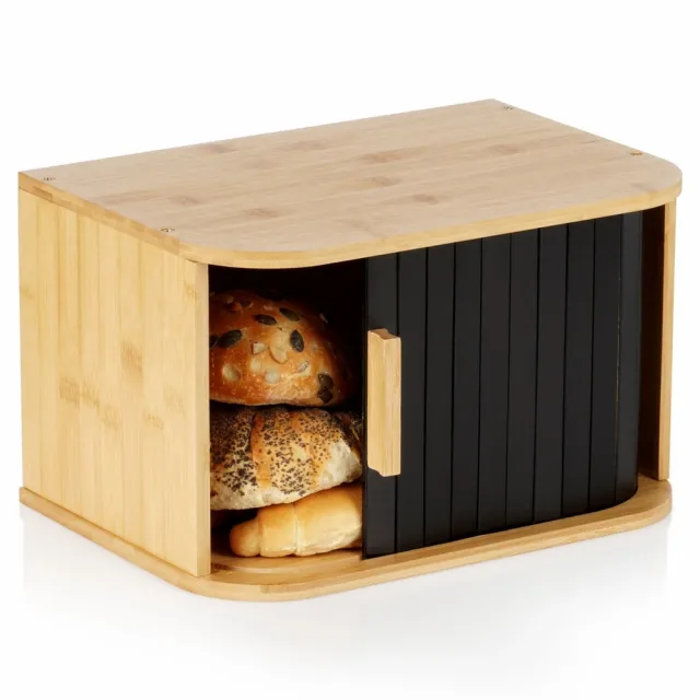 Vilde 229322 - Kutija za hleb od bambusa sa kliznim vratima 33x23x20cm