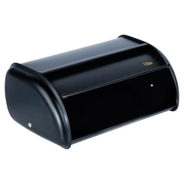 Vilde 259615 - Crna metalna kutija za hleb 36x23x14.5 cm