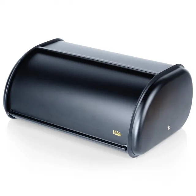 Vilde 259616 - Crna metalna kutija za hleb 43x27.5x18.5 cm