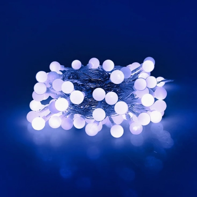 Lampice za jelku sa 100 hladno belih LED dioda 10m ML-C2010