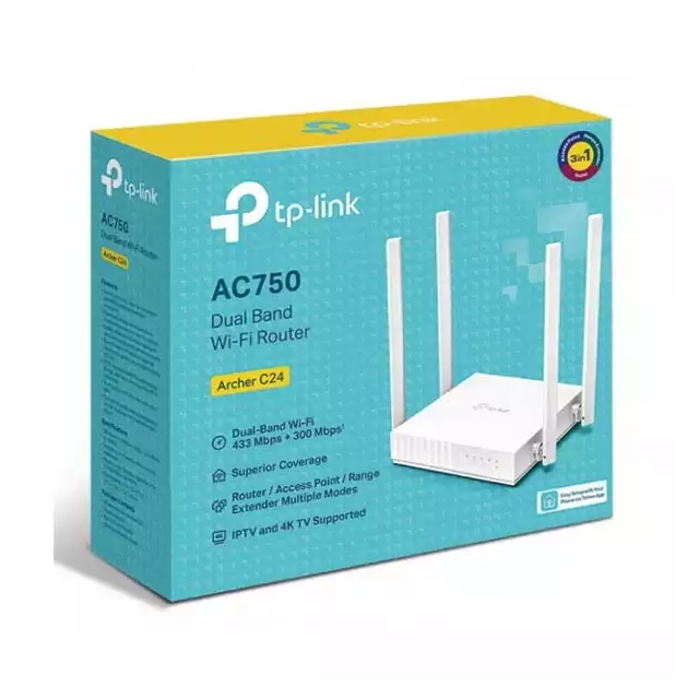 LAN Router TP-LINK Archer C24 AC750 bezicni dual band 