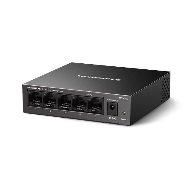 LAN Switch Mercusys MS105GS v2.0, 5port 10/100/1000Mbps Desktop Switch Metal Housing (72856)