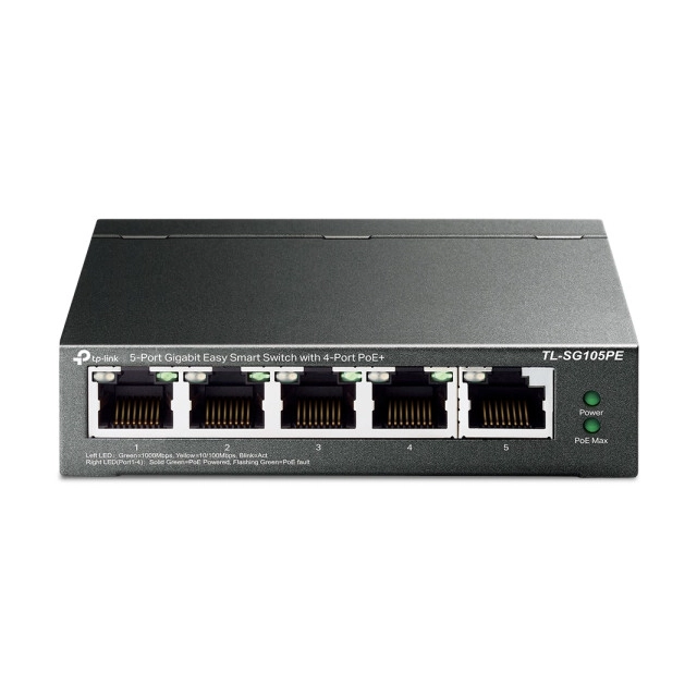 LAN Switch TP-LINK TL-SG105PE 5port 10/100/1000Mbps/4PoE/Metal