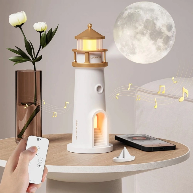 LED ambient lampa Svetionik sa BT zvucnikom JWD, daljinskim upravljac