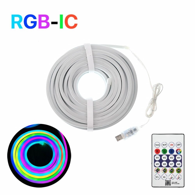 LED svetlo Neon rope RGB 10m