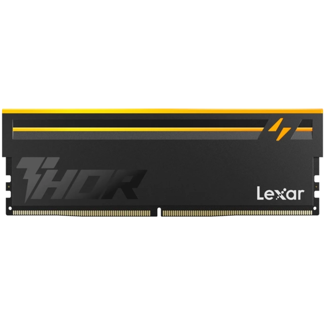 Lexar THOR 2.0 16GB DDR5 6000 CL36 1.3V Memory with heatsink and RGB lighting, Black Color, Single pack